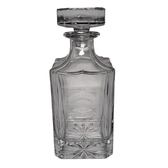 Gift for the name Keith Name Swanky Badger Liquor Decanter Clear Glass 8.5" - Picture 9 of 10